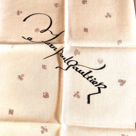 Jean Paul Gaultier Vintage Scarf – King & Queen Playing Card Design - Picture 3 of 7